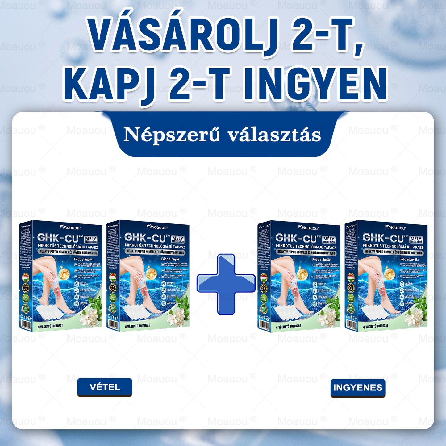 🇭🇺👨‍⚕️✅Moauou® GHK-Cu™ Mikrotűs Regeneráló Tapasz – ⚡kevesebb duzzanat, könnyebb lábak, kevésbé látható erek már 7–14 nap alatt